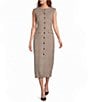 Antonio Melani Alba Button Front Sleeveless Pencil Dress - Image 1