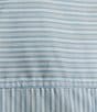 Color:Mist/Ivory - Image 4 - Alda Novelty Stripe Point Collar Long Sleeve Button Front Blouse