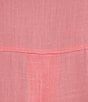 Color:Taffy - Image 4 - Antonio Melani Alda Linen Blend Point Collar Long Sleeve Self-Tie Hem Button Front Blouse