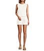 Antonio Melani Alena Denim Round Neck Sleeveless Coordinating Blouse, Color:Ivory - Image 3