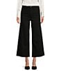 Antonio Melani Alexandra Wide Leg Raw Hem Twill Chino Pants, Color:Black - Image 1