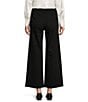 Antonio Melani Alexandra Twill High Rise Wide Leg Raw Hem Cropped Chino Pants, Color:Black - Image 2
