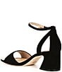 Color:Black - Image 3 - Alice Suede Peep Toe Block Heel Sandals
