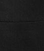 Color:Black - Image 3 - Amalia Linen Blend Square Neck Sleeveless Circle Cut Out Sheath Midi Dress