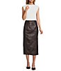Antonio Melani Amelia Genuine Leather Coordinating Midi Skirt - Image 3