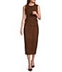 Antonio Melani Amelia Genuine Suede High Rise Flat Front Pencil Coordinating Maxi Skirt - Image 3