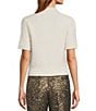 Antonio Melani Amina Button Front Short Sleeve Collar Sweater - Image 2