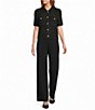 Antonio Melani Amina Button Front Short Sleeve Collar Sweater - Image 3