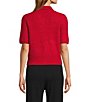 Antonio Melani Amina Button Front Short Sleeve Collar Sweater - Image 2