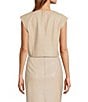 Antonio Melani Andrea Genuine Leather Sleeveless Coordinating Crew Neck Top - Image 2