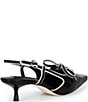 Antonio Melani Anita Leather Bow Slingback Kitten Heel Pumps - Image 2