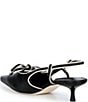 Antonio Melani Anita Leather Bow Slingback Kitten Heel Pumps - Image 3