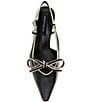 Antonio Melani Anita Leather Bow Slingback Kitten Heel Pumps - Image 5