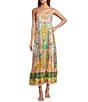 Antonio Melani Anne Printed Square Neck Sleeveless A-Line Dress, Color:Multi Color - Image 1
