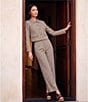 Antonio Melani Anniston Gingham Flat Front Coordinating Pants - Image 5