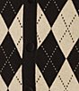 Antonio Melani Argyle Cropped Cardigan - Image 4