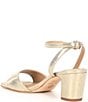 Color:Glimmer Gold - Image 3 - Arla Metallic Leather Ankle Strap Dress Sandals