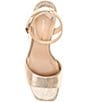 Color:Glimmer Gold - Image 5 - Arla Metallic Leather Ankle Strap Dress Sandals
