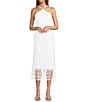 Antonio Melani Asha Novelty Lace Halter Neck Sleeveless Midi Dress, Color:Ivory - Image 1