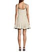 Antonio Melani Aubriella Tweed Square Neck Sleeveless A-Line Dress, Color:Ivory/Black - Image 2