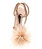 Color:Blush - Image 5 - Collection Aurora Feathered Rhinestone Embellished Dress Sandals