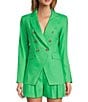 Antonio Melani Aurora Linen Notch Lapel Set-In Sleeve Jacket, Color:Amazon - Image 1