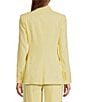 Antonio Melani Aurora Linen Notch Lapel Set-In Sleeve Jacket, Color:Butter - Image 2