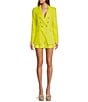 Antonio Melani Aurora Notch Lapel Long Sleeve Coordinating Button Front Blazer, Color:Lime - Image 3