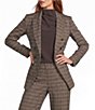 Antonio Melani Aurora Plaid Notch Lapel Long Sleeve Button Front Blazer - Image 1