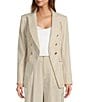 Antonio Melani Coordinating Aurora Stripe Linen Blend Jacket, Color:Natural Stripe - Image 1