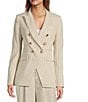 Antonio Melani Coordinating Aurora Stripe Linen Blend Jacket, Color:Natural Stripe - Image 2