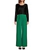 Antonio Melani Avalynn Silk Charmeuse Scoop Neck Long Sleeve Blouse, Color:Black - Image 3