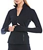 Color:Black - Image 3 - Active Awaken High Tech Interlock Knit Moisture Wicking Zip Front Coordinating Jacket