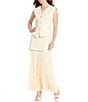Antonio Melani Bae Linen Blend Gold Button V-Neck Sleeveless Coordinating Vest - Image 6