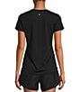 Color:Pure Black - Image 2 - Active Balance Moisture Wicking Relaxed Crew Neck Short Sleeve Coordinating Shirt