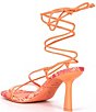 Color:Citrus Peach - Image 3 - Barden Lace-Up Dress Sandals