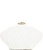 Color:White - Image 1 - Beaded Shell Minaudiere Clutch