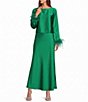 Antonio Melani Bella A-Line Coordinating Satin Maxi Skirt - Image 3