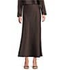 Antonio Melani Bella A-Line Coordinating Satin Maxi Skirt - Image 6