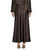 Antonio Melani Bella A-Line Coordinating Satin Maxi Skirt - Image 1