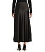 Antonio Melani Bella A-Line Satin Maxi Skirt, Color:Black - Image 2
