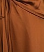 Color:Ember - Image 5 - Bella Satin Halter Neck Long Sleeve Midi Dress
