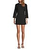 Antonio Melani Beverly Twill Mini Skirt, Color:Black - Image 3