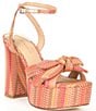 Color:Terracotta Pink Multi - Image 1 - Bindi Bow Platform Dress Sandals
