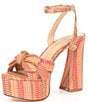 Color:Terracotta Pink Multi - Image 4 - Bindi Bow Platform Dress Sandals