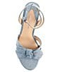 Color:Medium Blue - Image 5 - Bindi Denim Bow Platform Dress Sandals