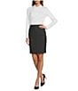 Antonio Melani Bitsy Wool Blend Pencil Skirt, Color:Light Grey - Image 3