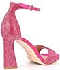 Color:Hot Pink - Image 2 - Blaire Rhinestone Embellished Hotfix Dress Sandals