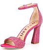 Color:Hot Pink - Image 4 - Blaire Rhinestone Embellished Hotfix Dress Sandals