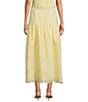 Antonio Melani Coordinating Blake Eyelet Drop Waist Midi Skirt, Color:Butter - Image 2